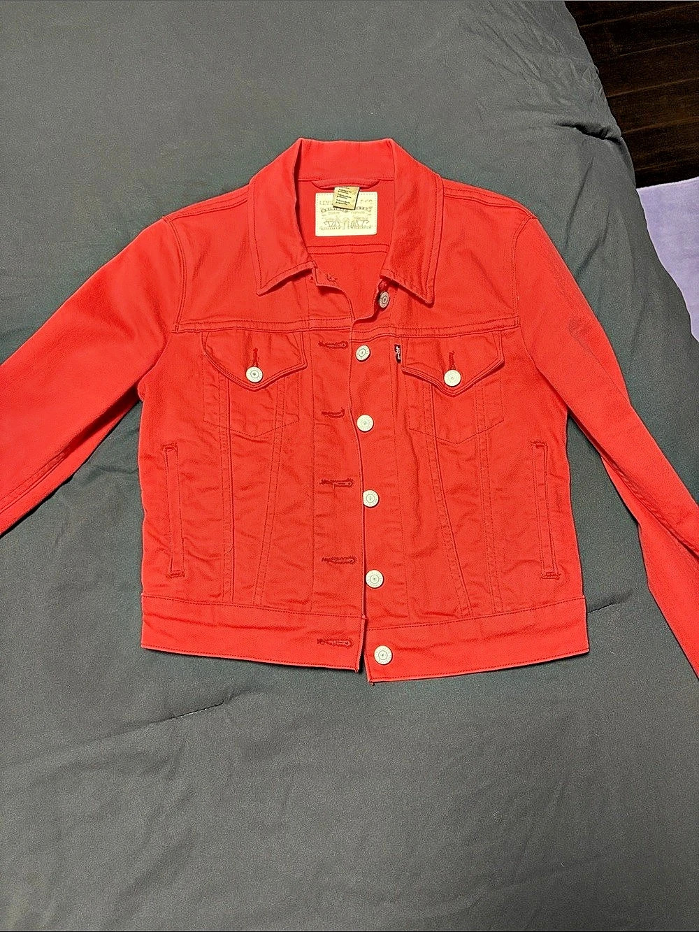 Levi's Original Trucker Jacket Red Jean Jacket Medium